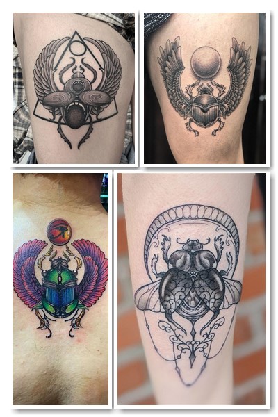 Жук скарабей тату у жінок