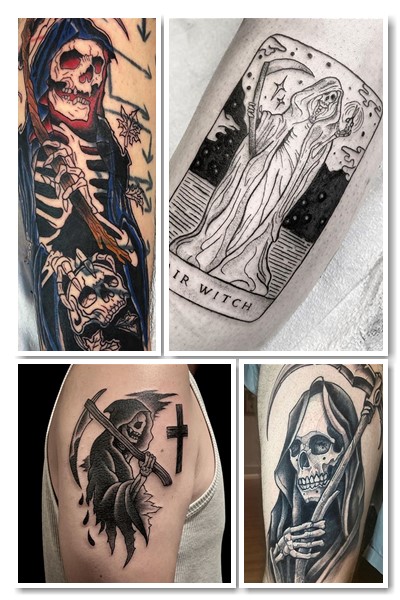 Стилі та кольори татуювання смерть