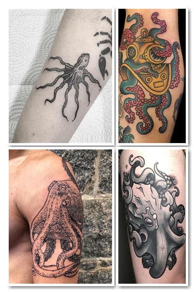 Тату кракен/спрут/восьминіг символізує