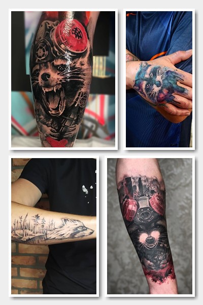 Татуювання із зображенням єнота 