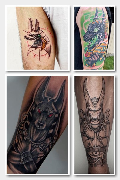 Варіанти зображення тату Анубіс