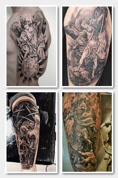 Як зображають архангела на тілі в тату