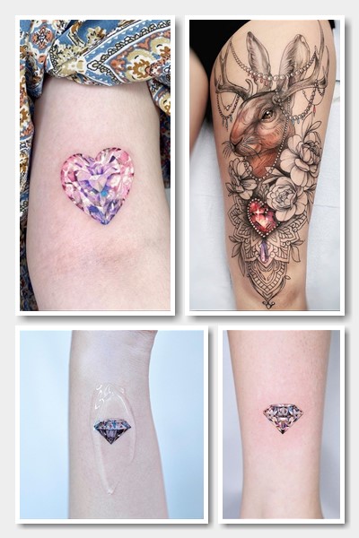 Діаманти – популярний варіант парного тату