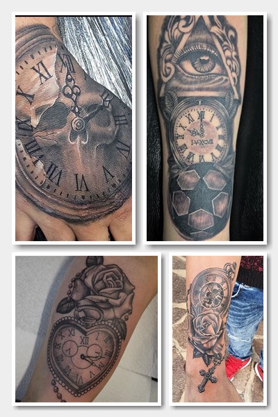 Як зображають тату годинник