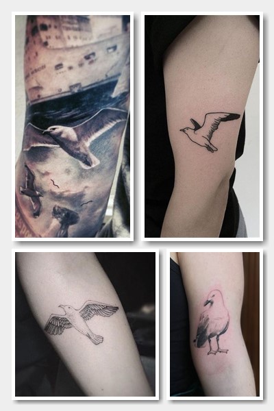 татуювання чайки з рибою