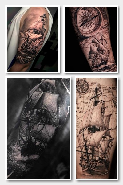 Зображення кораблів в тату