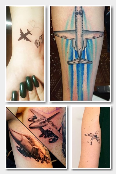 зображення літака в тату
