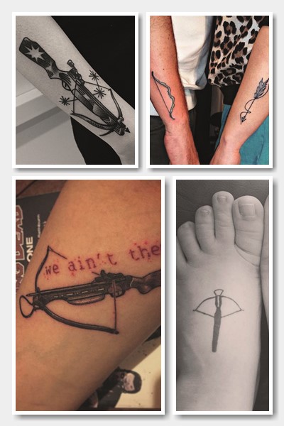 Тату стріла з луком чи арбалет