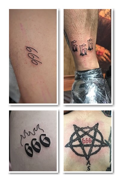 числа 666 в татуюваннях