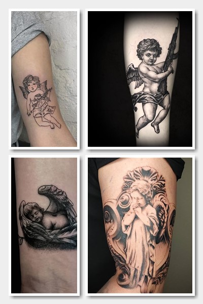 татуювання з ангелами та купідонами