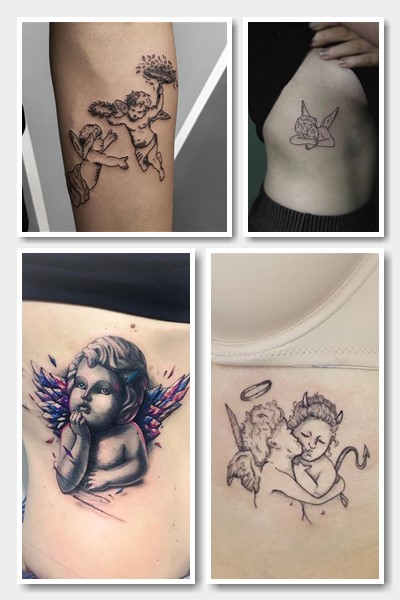 зображення янголят або купідонів в тату