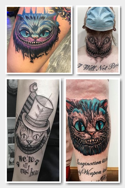 Чеширський кіт в тату