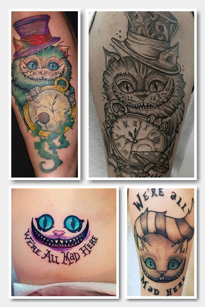 Чеширський кіт в тату 