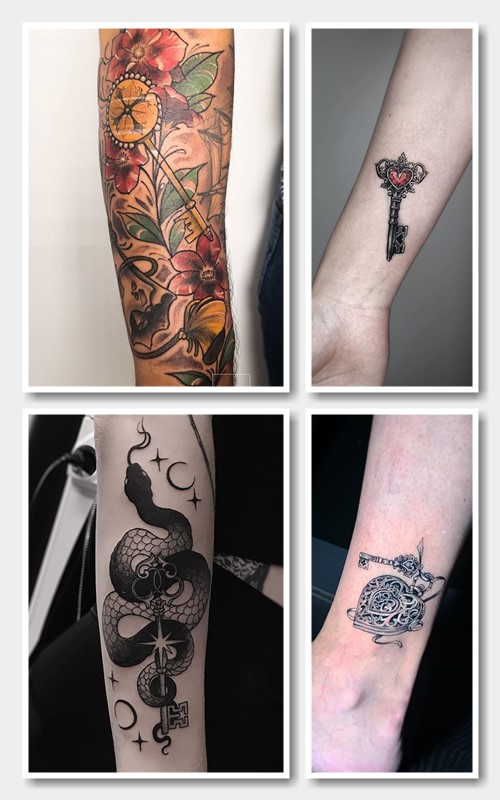 тату ключ із замком