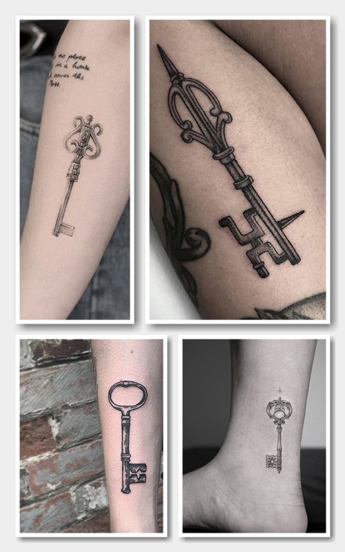 місця для нанесення татуювання з ключем 