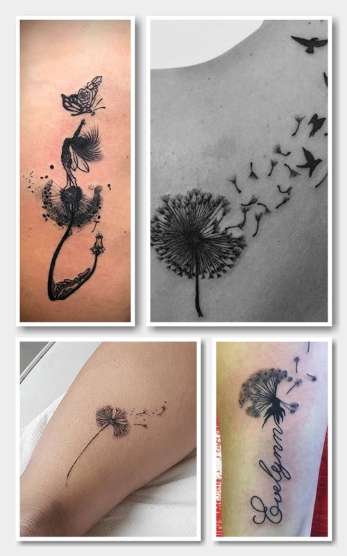 наносять тату кульбабка