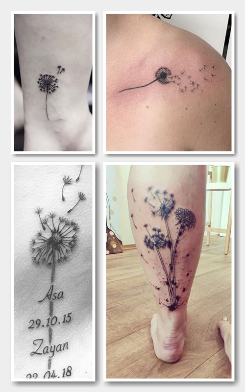 Найпопулярніший варіант тату кульбабка