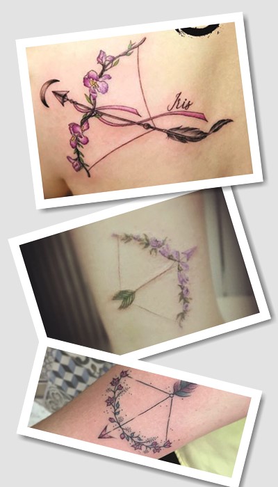 Тату лук і стріли – оригінальний малюнок