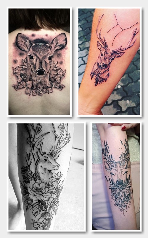 Як зображають оленя чи лося  в тату