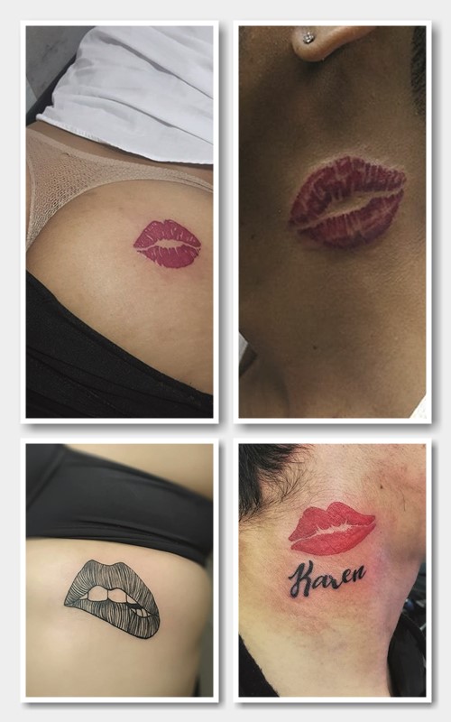 татуювання у вигляді відбитка помади