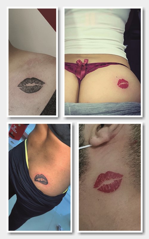 Тату поцілунок роблять впевнені у собі