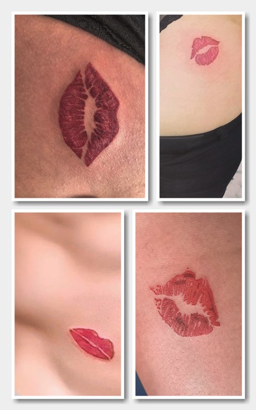 кольорове татуювання губи