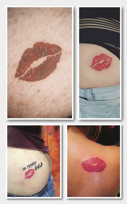 вариант тату поцелуй