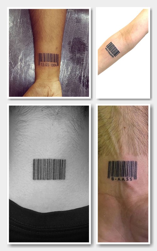 цвет для татуировки штрих-код – черный