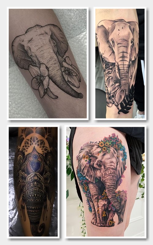 татуювання зі слониками