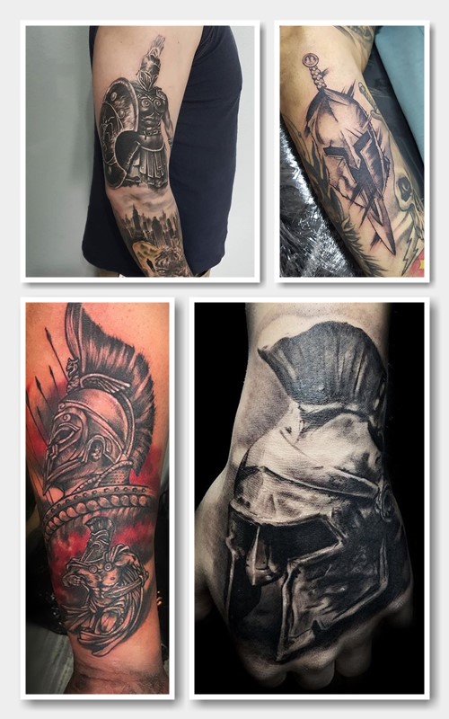  Естетика війська Спарти у тату-культурі