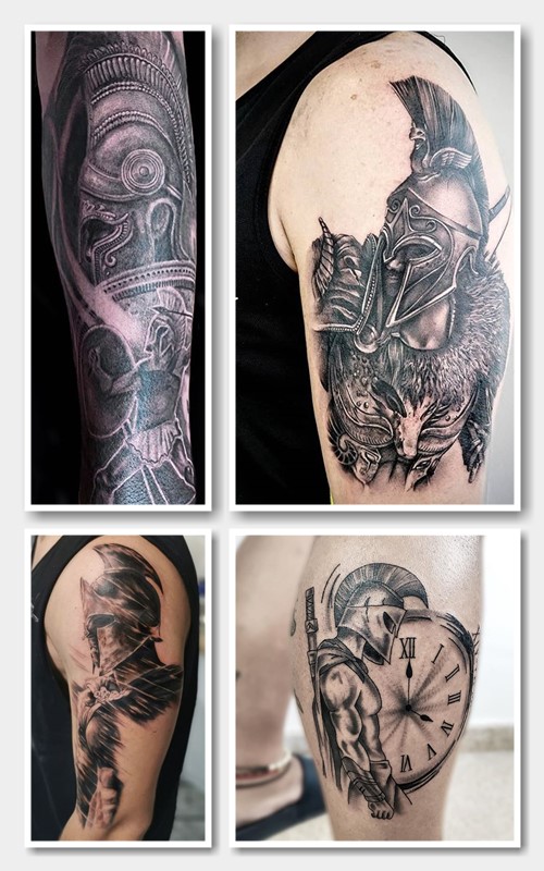  Татуювання зі спартанцем у Києві