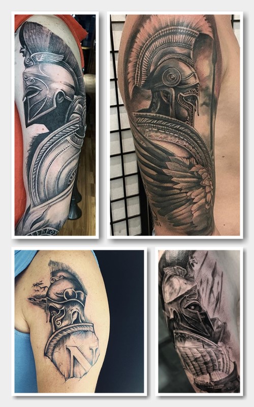 Тату спартанця уособлює міць
