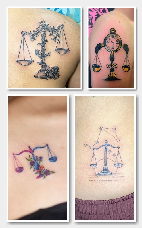 зодіакальний символ терези тату