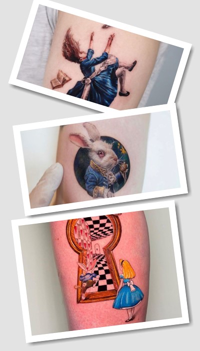 Татуювання Аліса в країні чудес