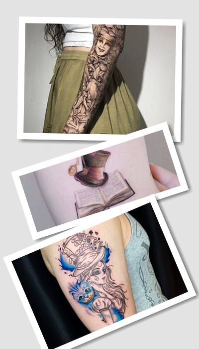 Стилі зображення тату Аліса в країні чудес