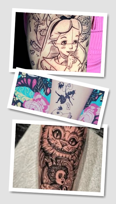 Тату Аліса в країні чудес символізує