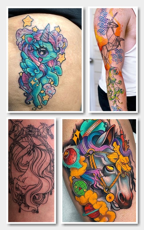 зображення татуювання з єдинорогом