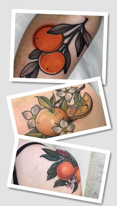 Тату апельсин для жінок