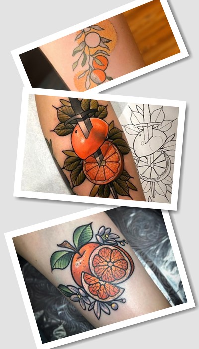 Тату апельсин для чоловіків