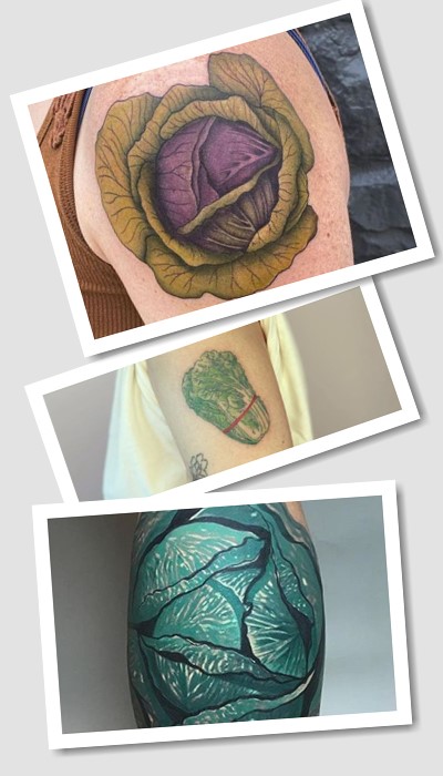 Стилі, кольори Тату капуста 