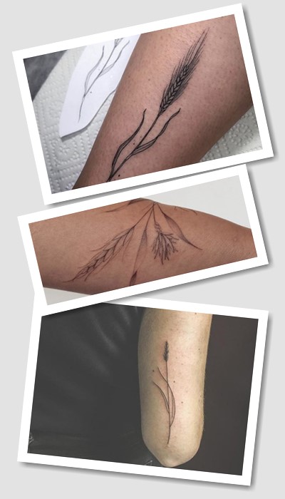 Жіноче тату колосок