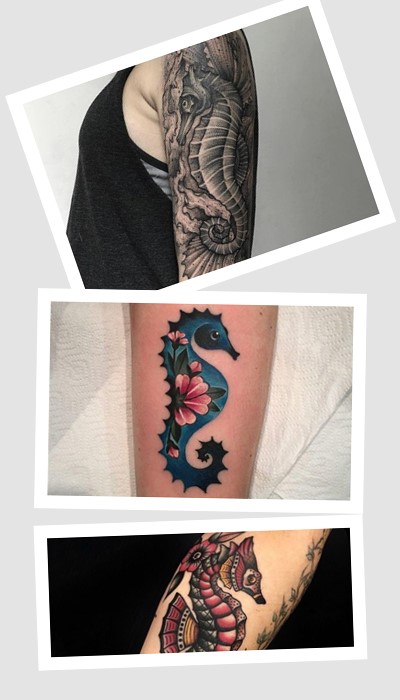 Тату морський коник у Києві