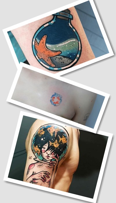 Тату акваріум варіанти