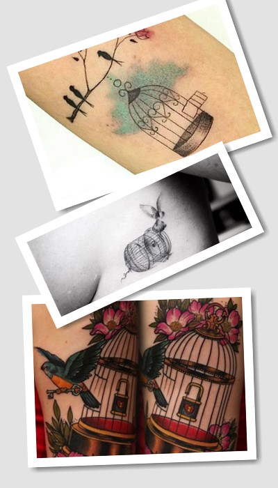 Тату клітка має ефектний вигляд