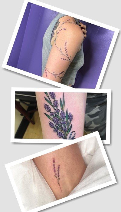 Варіанти малюнків тату лаванда