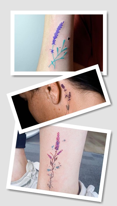 стилі тату лаванда