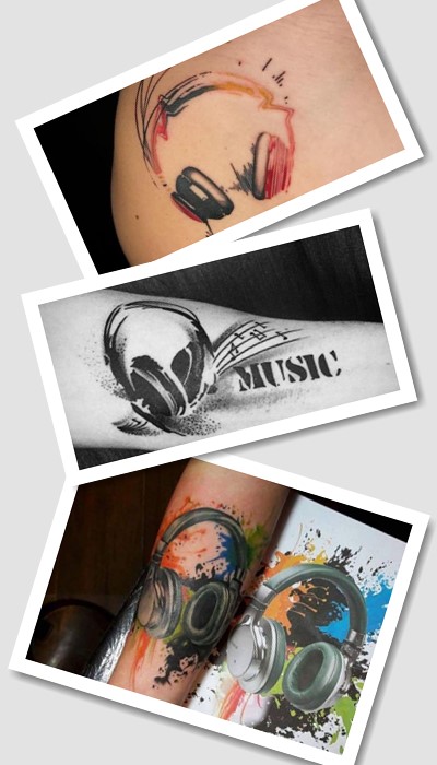 Красиві тату навушники зі значенням