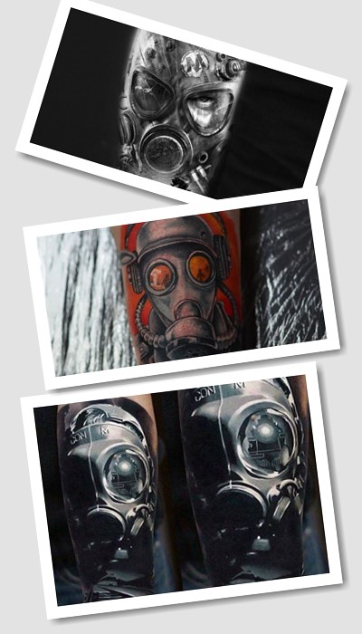 Варіанти малюнків Тату протигаз