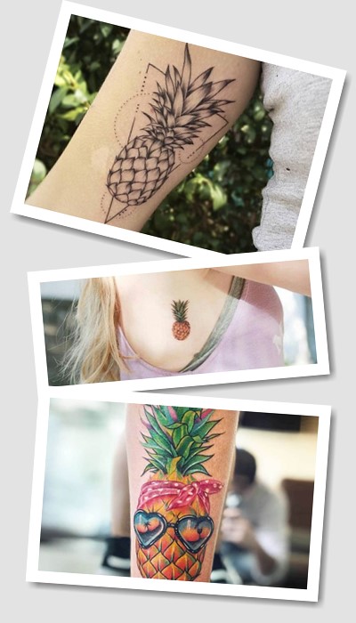 Красиві тату ананас з цікавим значенням
