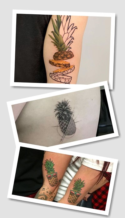 Тату ананас – яскравий та життєрадісний малюнок